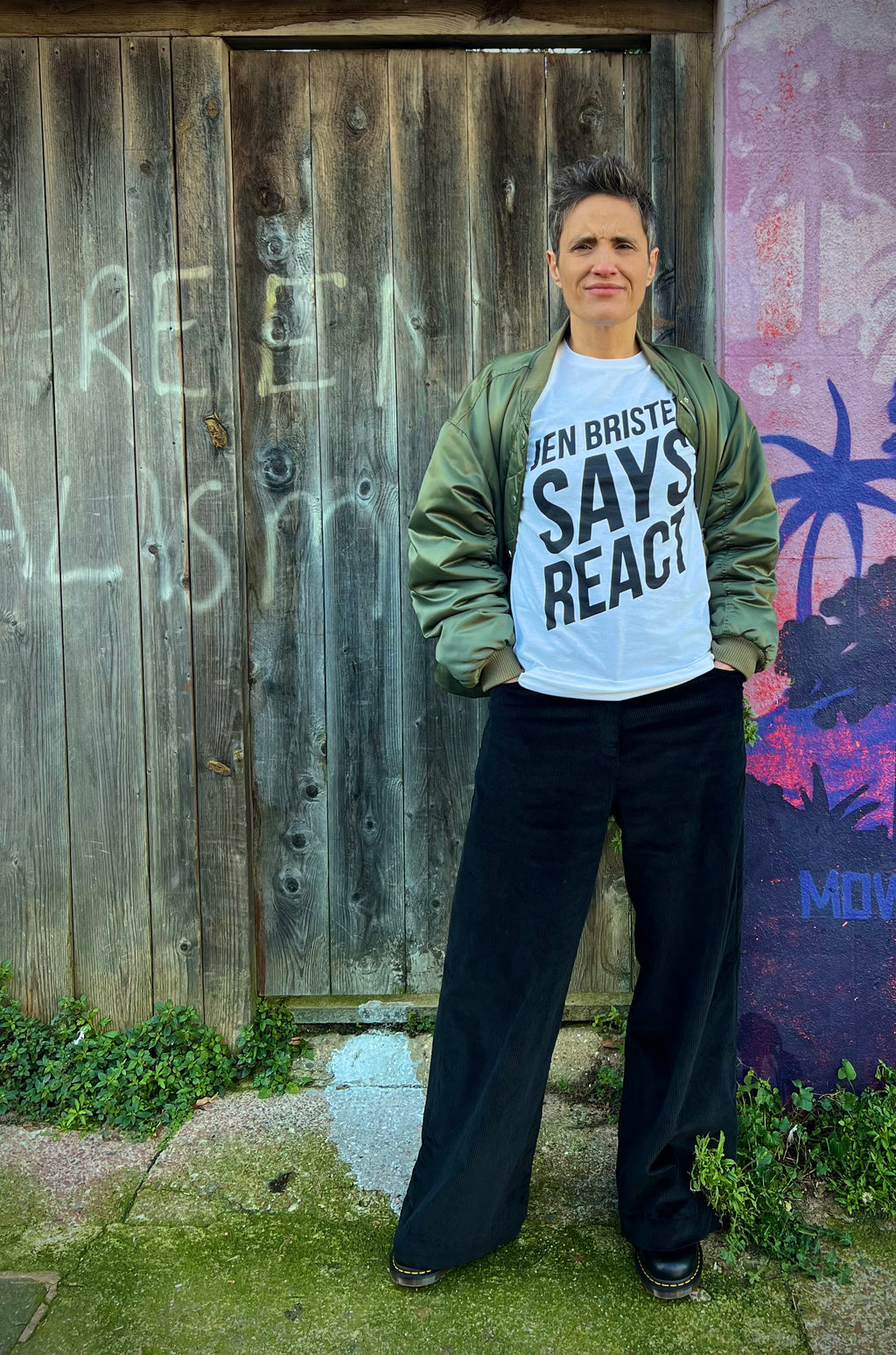 Jen Brister Says React t-shirt